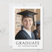 エレガントクラシック卒業年写真卒業生 サンキューカード (正面)