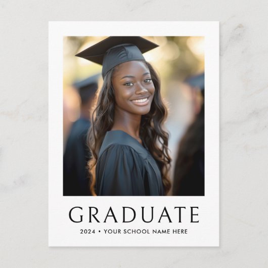エレガントクラシック卒業年写真卒業生 ポストカード (正面)