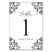 エレガントクラシック小結婚ヴィンテージ テーブルナンバー (裏面)