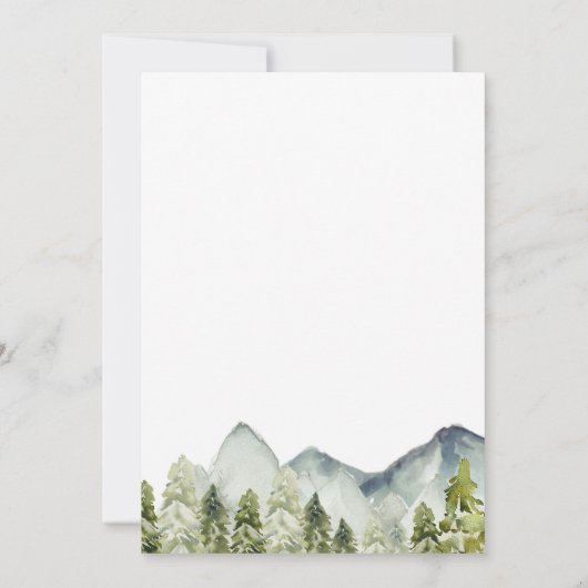 エレガントクラシック山林ウォーター結婚カラー 招待状 (裏面)