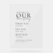 エレガントクラシック愛の話へようこそ アクリルサイン (正面)