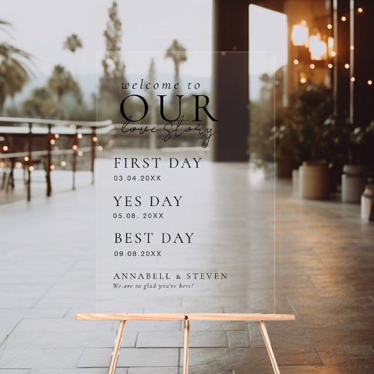 エレガントクラシック愛の話へようこそ アクリルサイン