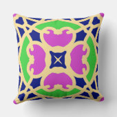 エレガントクラシック数々の色の織物デザインthro クッション (裏面)