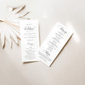 エレガントクラシック書ホワイト結婚式 プログラム