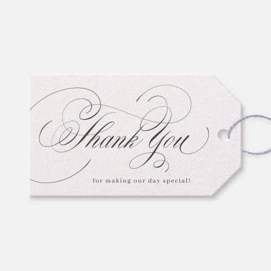エレガントクラシック書ヴィンテージ感謝していユー ギフトタグ (正面(横))