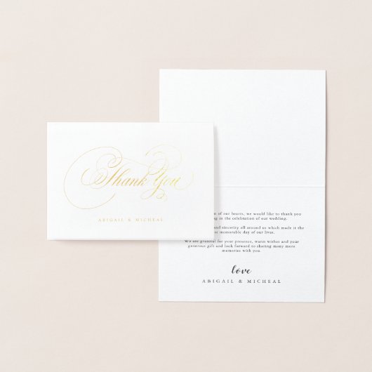 エレガントクラシック書ヴィンテージ感謝していユー 箔カード (ディスプレー)