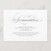 エレガントクラシック書結婚の宿泊 エンクロージャーカード (正面)