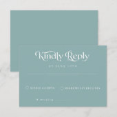 エレガントクラシック書結婚の 出欠カード (正面/裏面)