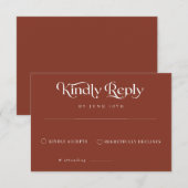 エレガントクラシック書結婚の 出欠カード (正面/裏面)