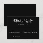 エレガントクラシック書結婚の 出欠カード (正面/裏面)