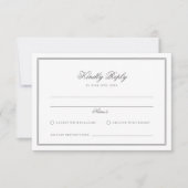 エレガントクラシック書結婚の 出欠カード (正面)
