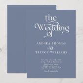 エレガントクラシック書結婚の 招待状 (正面/裏面)