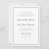 エレガントクラシック書結婚の 招待状 (正面)