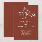 エレガントクラシック書結婚の 招待状 (正面/裏面)