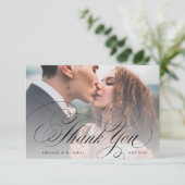 エレガントクラシック書結婚写の感謝していy サンキューカード (スタンド正面)