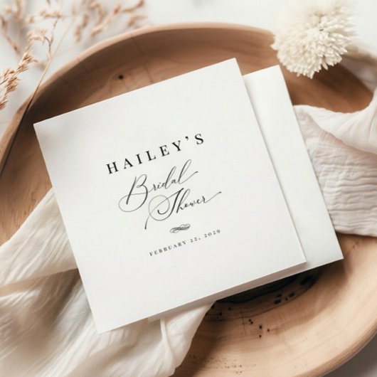 エレガントクラシック書道ブライダルシャワー スタンダードカクテルナプキン