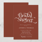 エレガントクラシック書道ブライダルシャワー 招待状 (正面/裏面)