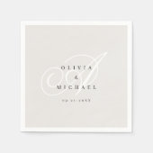 エレガントクラシック書道ヴィンテージ結婚式ナッキ スタンダードカクテルナプキン (正面)