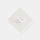 エレガントクラシック書道ヴィンテージ結婚式ナッキ スタンダードカクテルナプキン (角)