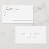 エレガントクラシック書道ヴィンテージ結婚式場 プレイスカード (正面/裏面)