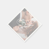 エレガントクラシック書道ヴィンテージ結婚式 スタンダードカクテルナプキン (角)