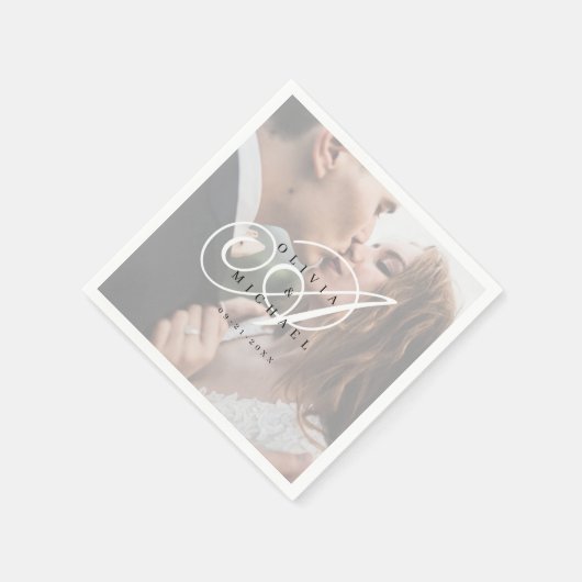 エレガントクラシック書道ヴィンテージ結婚式 スタンダードカクテルナプキン (角)