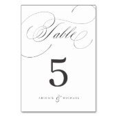 エレガントクラシック書道ヴィンテージ結婚式 テーブルナンバー (裏面)