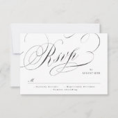 エレガントクラシック書道ヴィンテージ結婚式 出欠カード (正面)