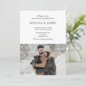 エレガントクラシック書道写真QRコード 招待状 (スタンド正面)