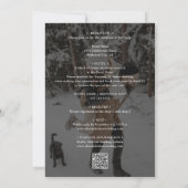 エレガントクラシック書道写真QRコード 招待状 (裏面)