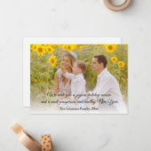 エレガントクラシック書道家族の休日の写真 ノートカード (正面/裏面インサイチュ)