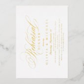 エレガントクラシック書道稽古ディナー 箔招待状 (正面)