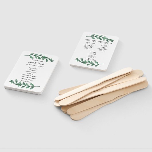 エレガントクラシック水の色の緑の葉結婚の ハンドファン (組立なし)