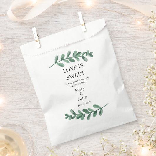 エレガントクラシック水の色の緑葉の フェイバーバッグ (クリップ留めされた状態)