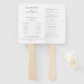 エレガントクラシック白結婚式 ハンドファン (正面&裏面)