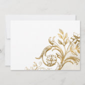 エレガントクラシック白金ゴールド写真キンセアニラ サンキューカード (裏面)