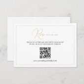 エレガントクラシック白金ゴールド結婚ズ 出欠カード (正面/裏面)
