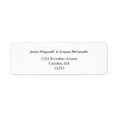 エレガントクラシック白黒のアド結婚レス ラベル (正面)