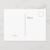 エレガントクラシック白黒スクリプト日付の保存 案内ポストカード (裏面)