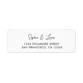 エレガントクラシック白黒ミニマル ラベル (正面)