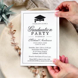 エレガントクラシック白黒卒業党 招待状