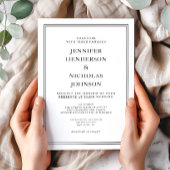 エレガントクラシック白黒結婚の 招待状