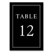 エレガントクラシック白黒結婚ズ テーブルナンバー (正面)