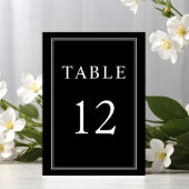 エレガントクラシック白黒結婚ズ テーブルナンバー