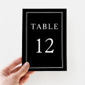 エレガントクラシック白黒結婚ズ テーブルナンバー