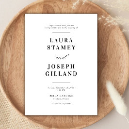 エレガントクラシック白黒結婚ズ 招待状