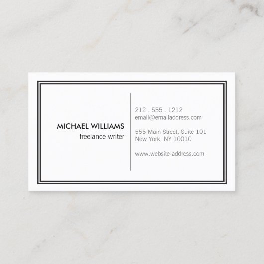 エレガントクラシック白 名刺 (裏面)