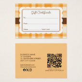 エレガントクラシック秋の格子模様ギフト (正面&裏面)