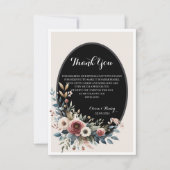 エレガントクラシック素朴フローラ結婚ありがとう4 サンキューカード (正面)