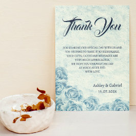 エレガントクラシック素朴フローラ結婚お礼2 サンキューカード